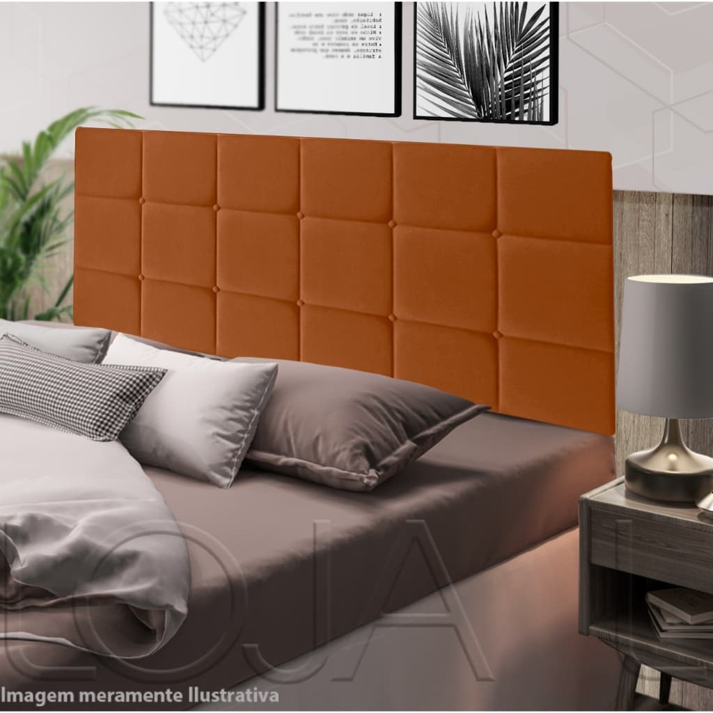 Almofadada Cabeceira Suspensa Cama Casal Box Queen King 2,0x55 cm Calipha