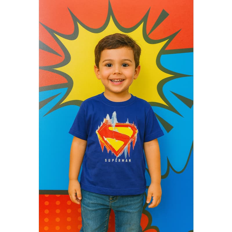 CAMISETA INFANTIL JUVENIL SUPERMAN PARA MENINOS SUPER HEROI ANIVERÁRIOS FESTAS