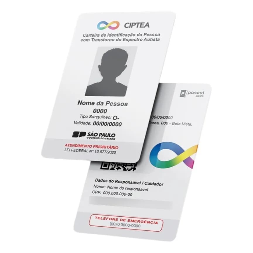 Crachá Autismo - Impressão Ciptea + Porta Crachá | Identificação TEA