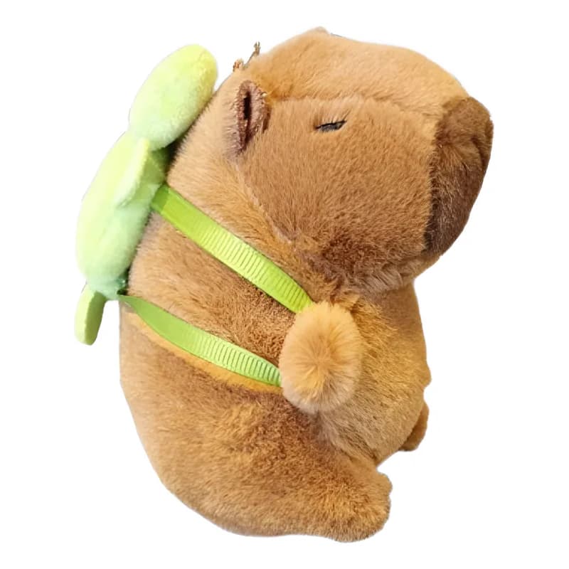 Chaveiro Pelúcia Capivara Tartaruga Mochilinha 12cm Fofinha