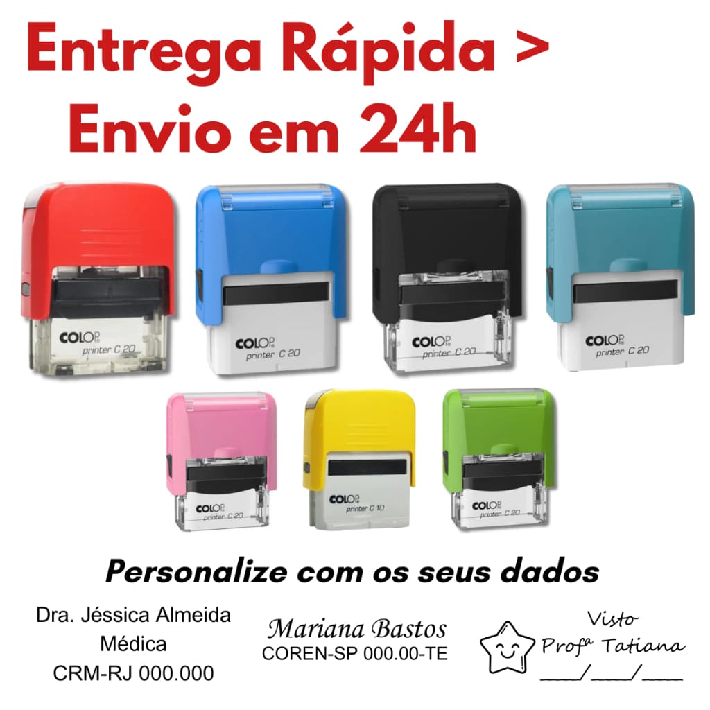 Carimbo Personalizado Colop C20 Profissional - ENTREGA RÁPIDA LEIA DESCRIÇÃO
