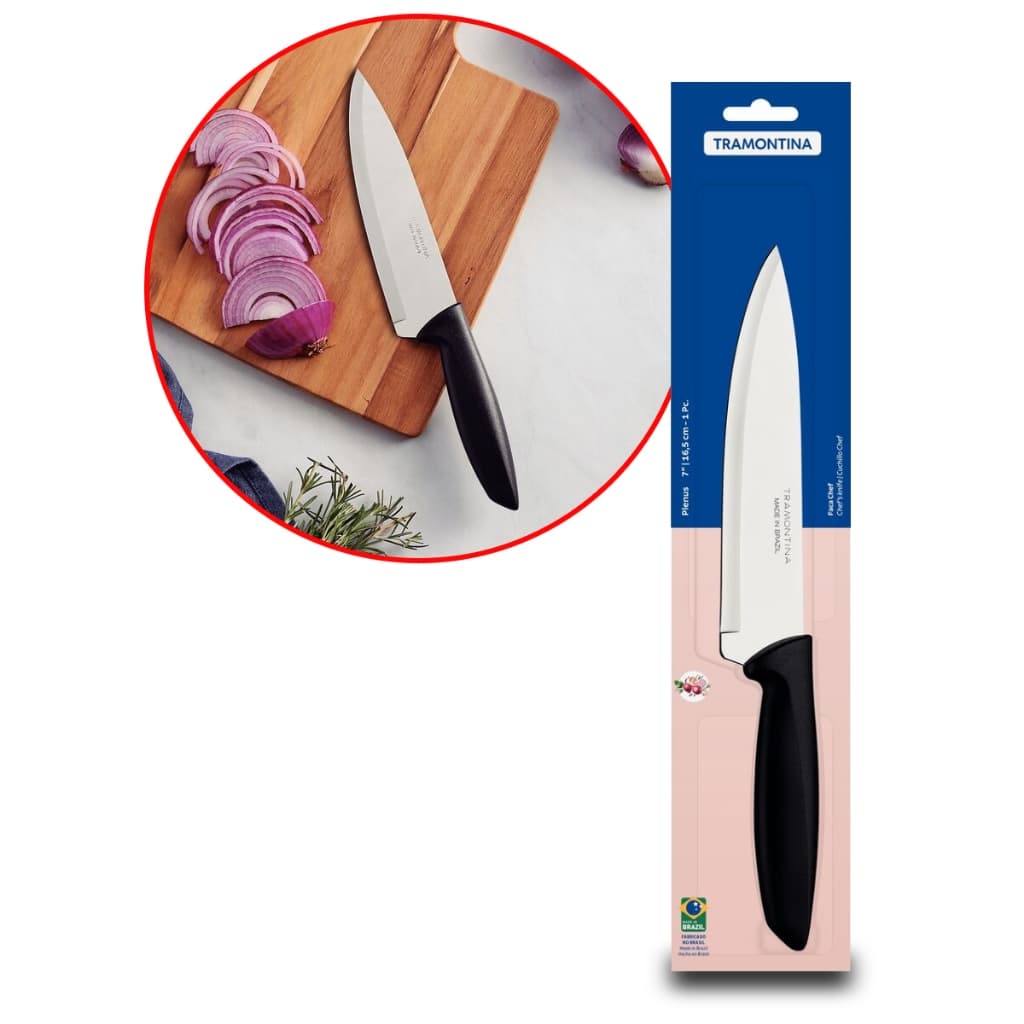Faca De Cozinha Chef Plenus Lâmina em Aço Inox 7 Tramontina
