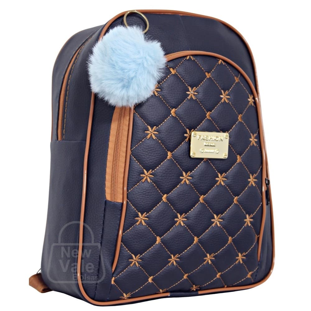 Mochila Mochilinha Bolsa Feminina em Courino Blogueirinha Fashion c/ Alças Reguláveis
