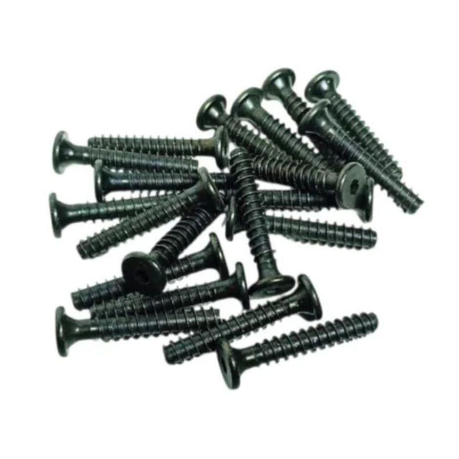 Kit 20 Parafusos 7,0x40mm ZP Cabeça Plana Fenda Sextavada para Madeira e Móveis -013