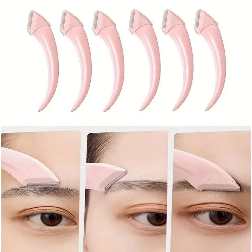 Kit 2/4/6 Pcs de Navalha E Tesoura Para Sobrancelha, Tesoura Com Pente, Depilação Facial