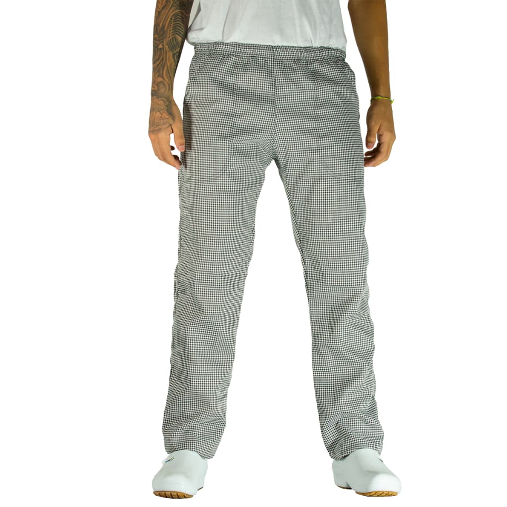Calça Xadrez Para Cozinha Calça Xadrez Cozinheiro Chefe De Cozinha Ajudante Geral Calça quadriculada para restaurante