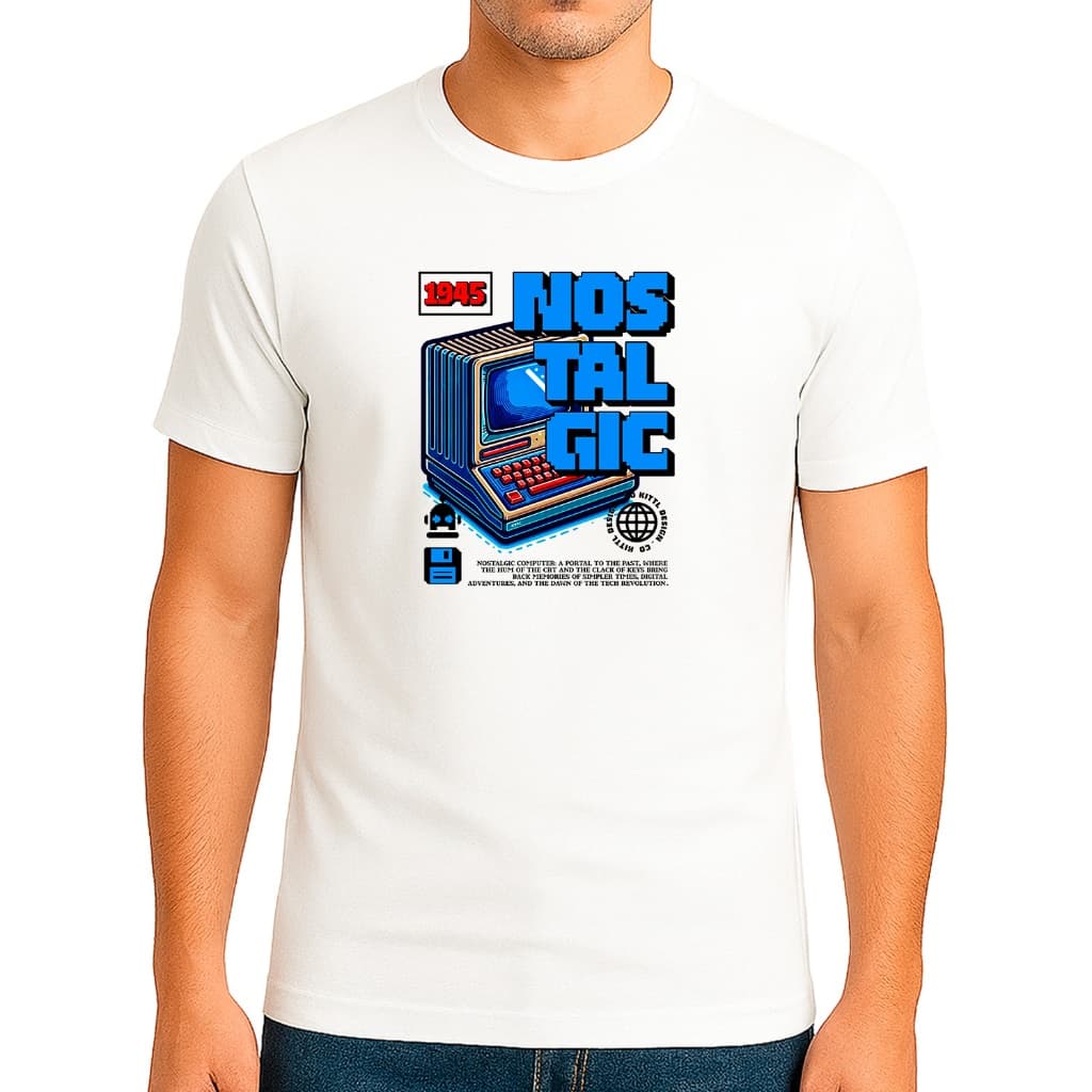 Camiseta Masculina Geek Nostalgic 1945 – Vintage Retrô em Algodão Premium