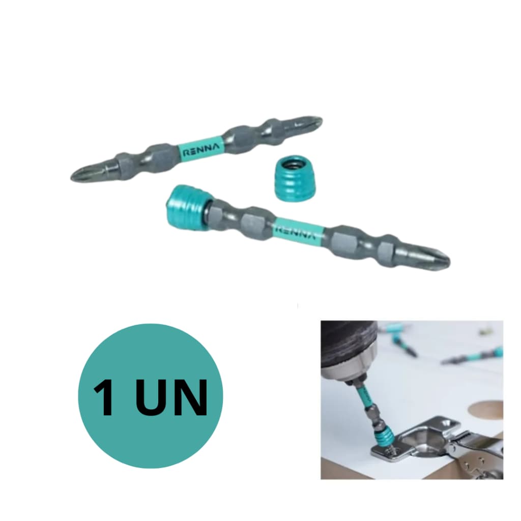 1 Ponteira Magnético Bits Ph2  Renna 65mm Imantado Ponta Dupla Reforçado