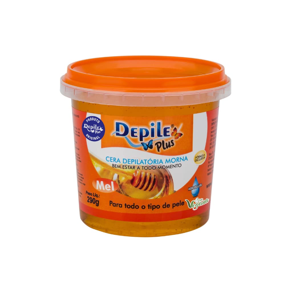 Cera Depilatória Hidrossolúvel Mel 290g Depile Plus