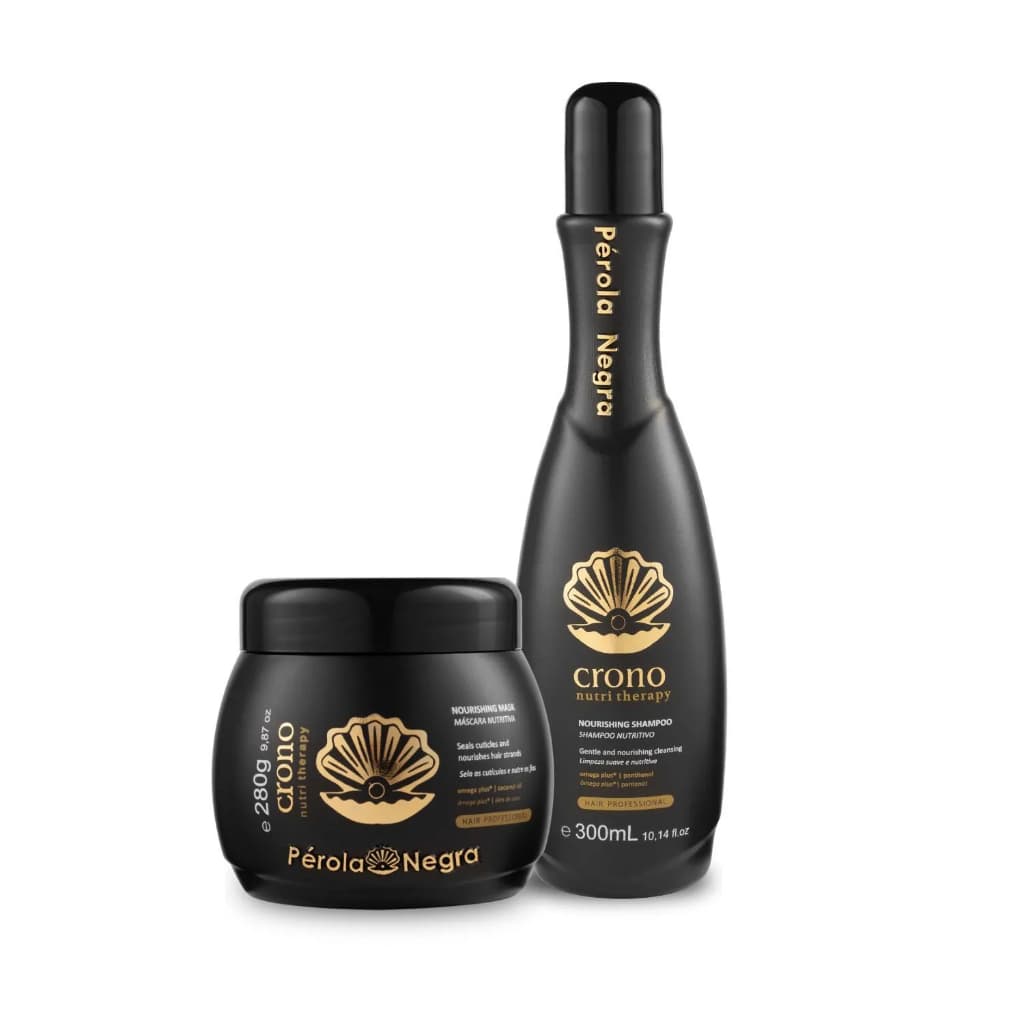 Kit Cromo Nutri Therapy - Shampoo 300ml e Máscara 280g Nutrição - Pérola Negra