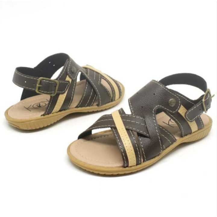 Papete Infantil Menino Couro Fivela Confortável Leve Antiderrapante Casual Via Baby