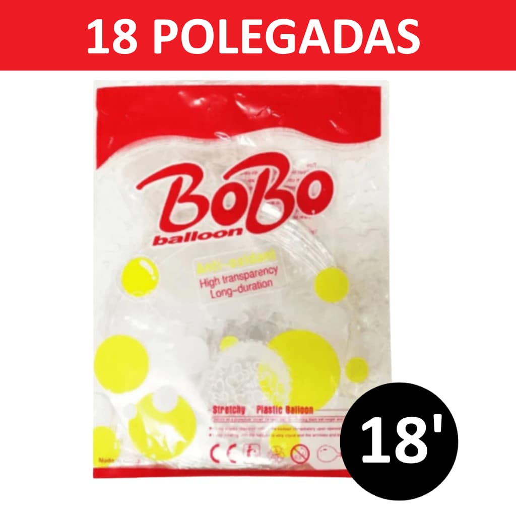Balão Bubble 18 Polegadas 45cm Transparente