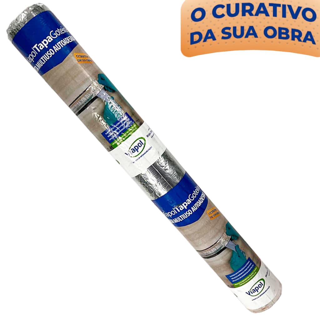 Fita Asfáltica Impermeável Manta Adesiva para Reparos Rufo,Calha,Telhado Veda Tudo 94cm