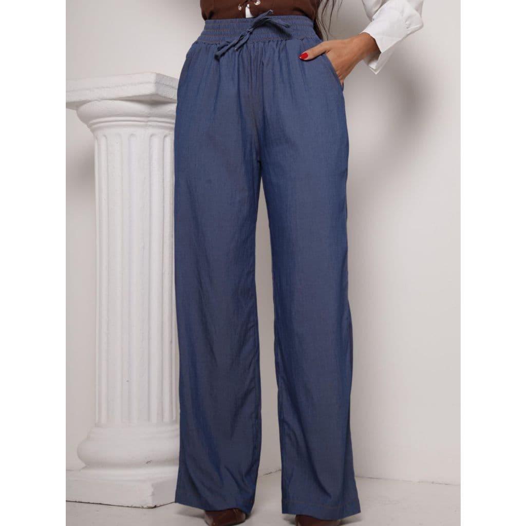Calça Pantalona Feminina Cintura Alta