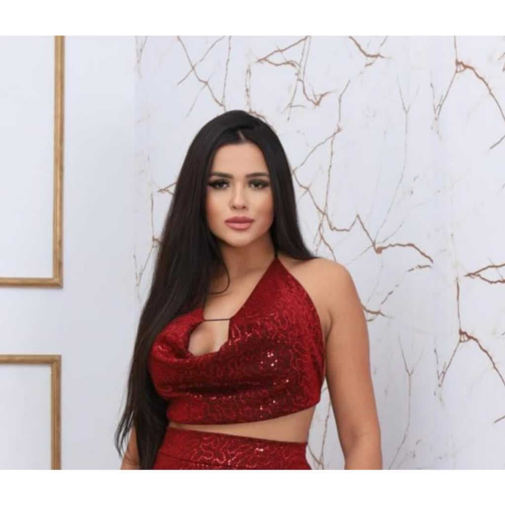 Cropped Feminino Brilho Festa Com Bojo Alcinha Fina