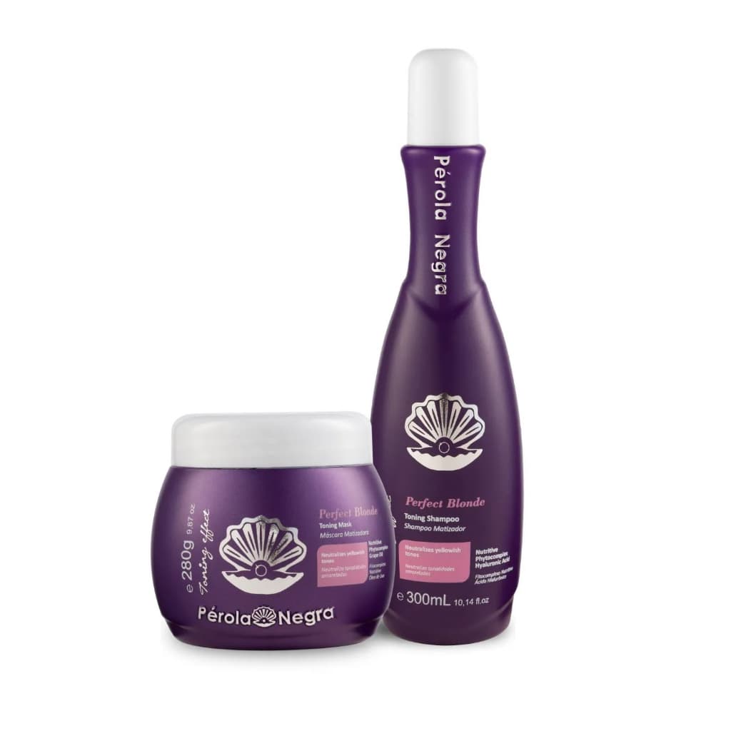 Kit Perfect Blonde - Shampoo 300ml e Máscara 280g Toning - Pérola Negra