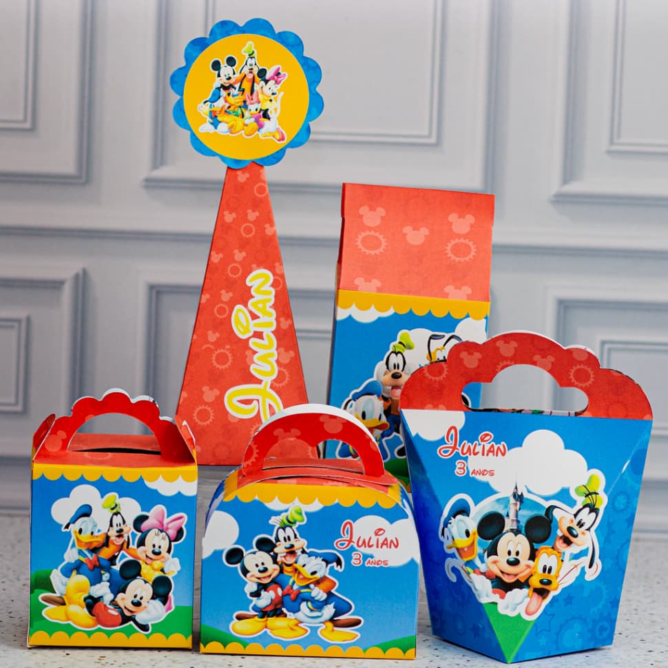KIT PEGUE E MONTE lembrancinha TURMA DO MICKEY - personalizado festa infantil - mimo