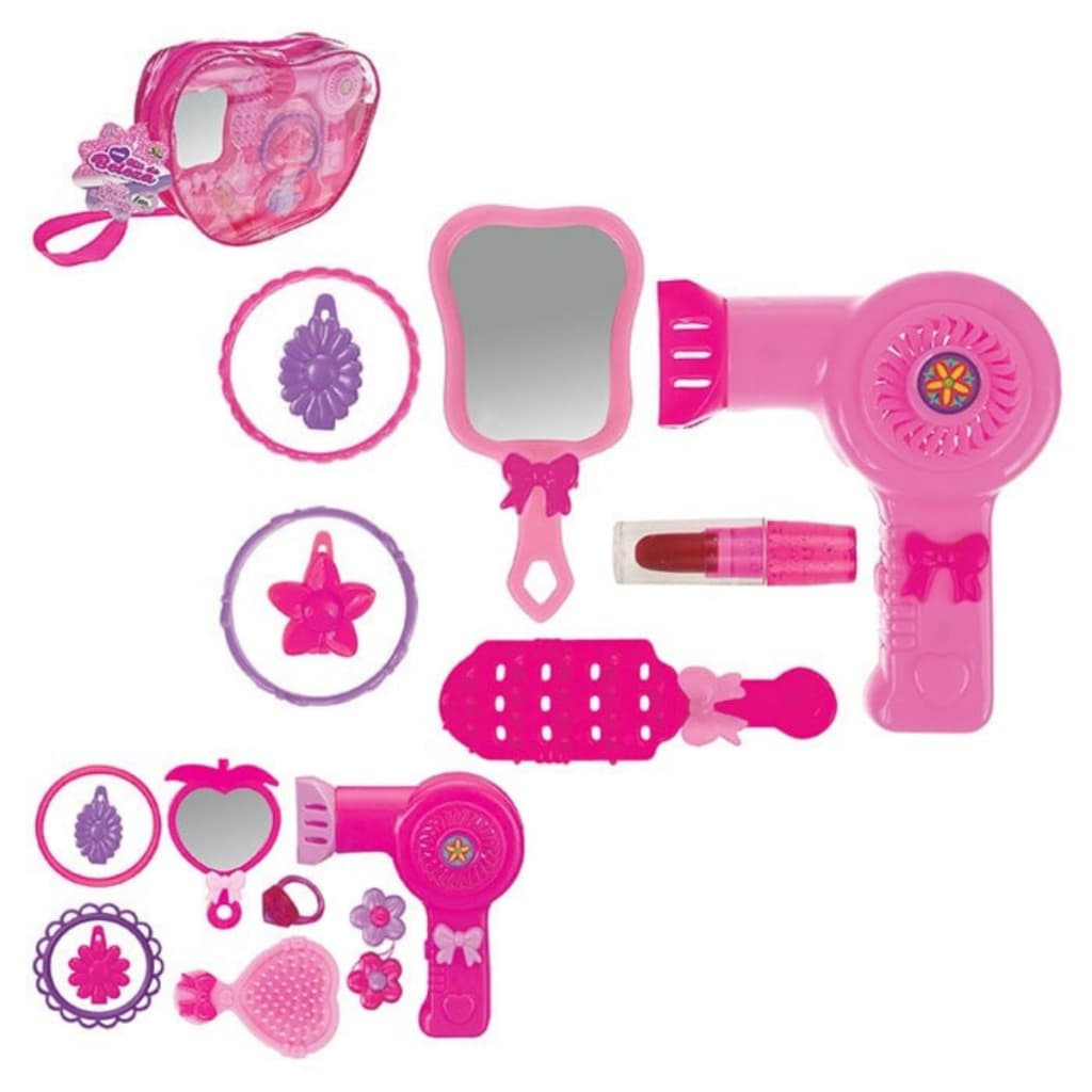 Kit Salão de Beleza Infantil Brinquedo, Secador e Acessórios Fashion baton