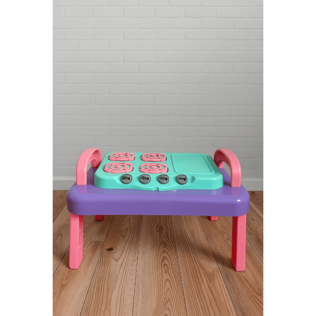 Brinquedo Kit Mesinha Cozinha Infantil com Jogo de Panelas e Utensílios Montessori Pedagógico