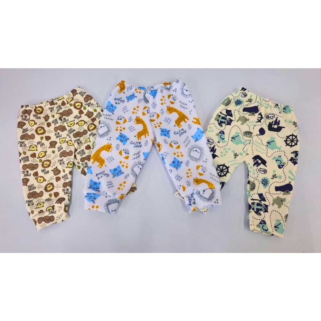 Kit Calça Soft Quentinha  Bebê com 3 pçs Sortidas Menino Menina