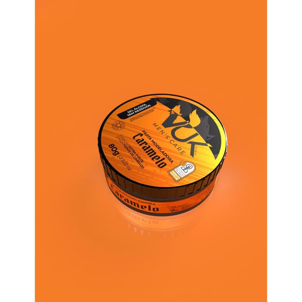 Pomada Premium Cera Modeladora VUK Men`s Care 80G Cabelo Alta Fixação