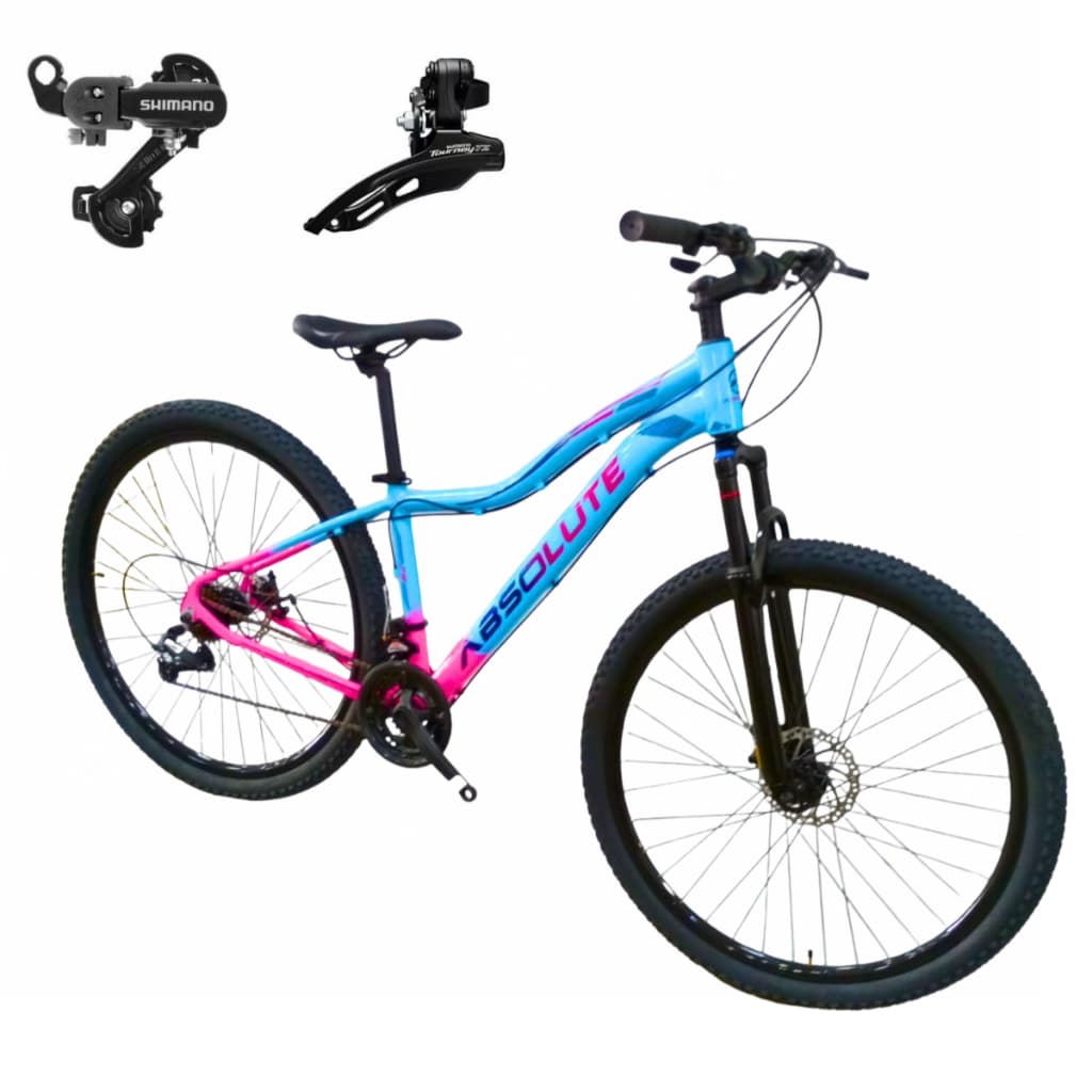 Bicicleta Aro 29 Absolute Hera 21 Velocidades MTB Freio à Disco Câmbio Traseiro e Dianteiro Shimano