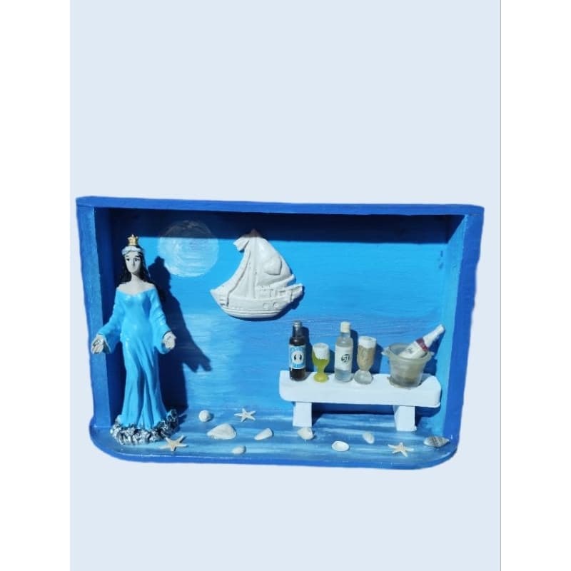 Iemanjá em cenário de miniatura