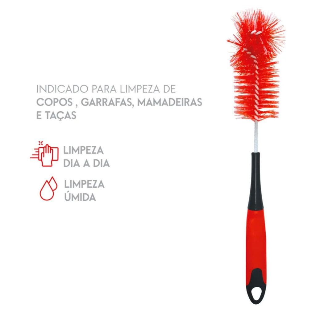 ESCOVA LONGO ALCANCE PARA LIMPEZA DE GARRAFAS - MAMADEIRAS E TAÇAS POWERMAID