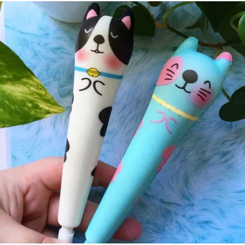 Caneta Squishy Cachorrinho/Gatinho