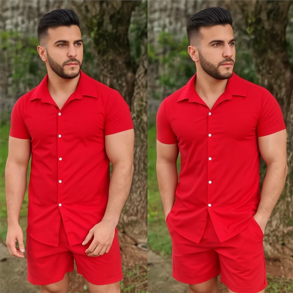 Conjunto Moda Praia Masculino Tactel conjunto verão