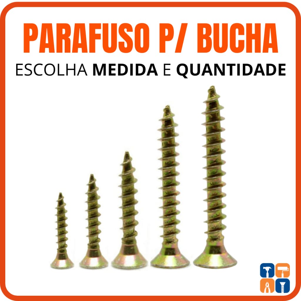 Parafuso 6 - 7 - 8 - 10 Phillips Kit Parafusos para Bucha 5mm 6mm 7mm 8mm 10mm