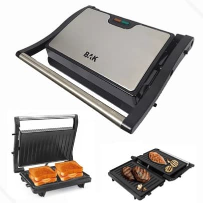 Mini Grill Sanduicheira Inox220v Gourmet Bak