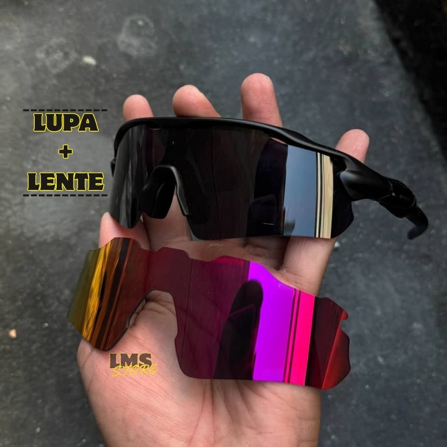 Óculos de Sol Esportivo UV400 Com Lente Extra – Ciclismo Corrida Bike Trilha + Estojo Rígido