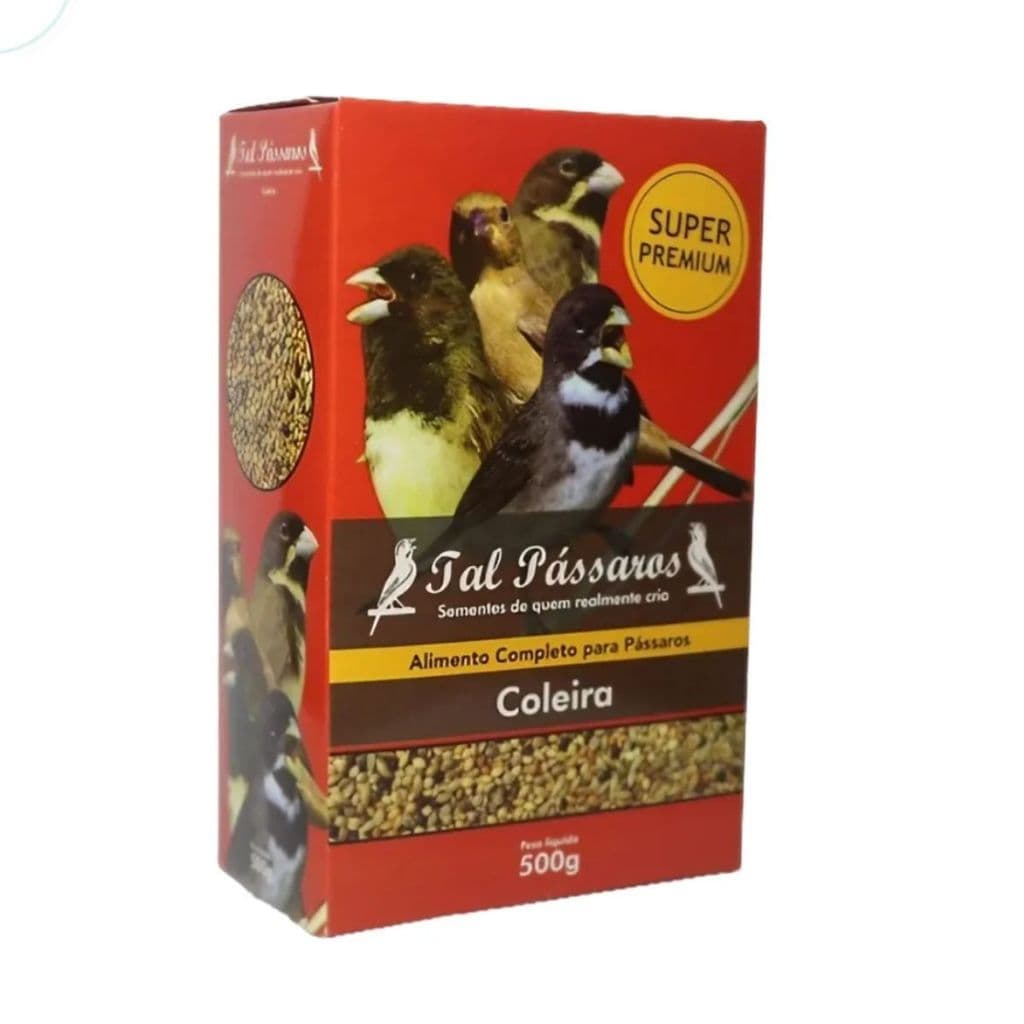 Ração Mistura para Coleiro Tal Pássaros Alimento Completo Super Premium 500g