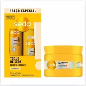 Seda Toque de Seda Amino-Silk Complex - Kit Shampoo 300ml + Condicionador 190ml + Máscara 300g