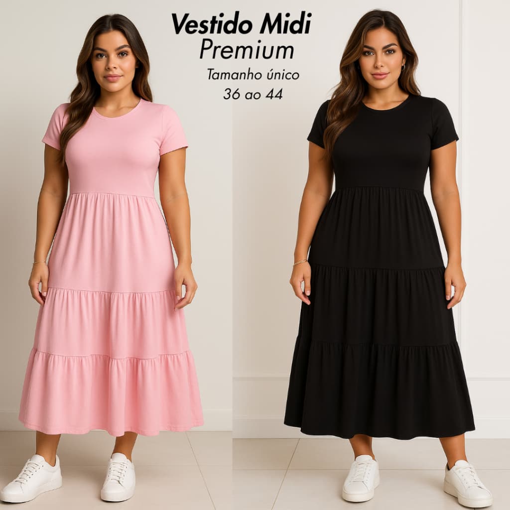 Vestido longo de manguinha inspiração confortável e básico de moletinho malha