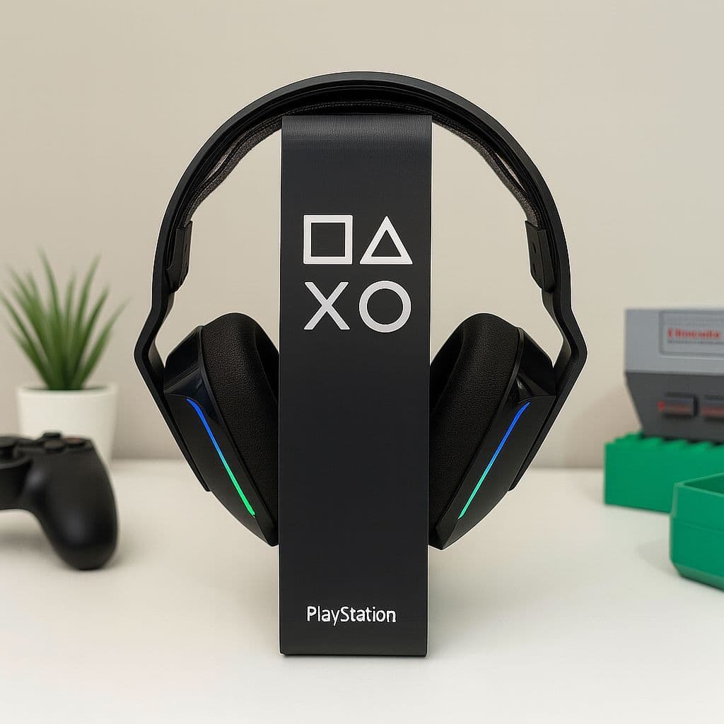 Suporte de Headset com Logotipo Playstation Setup PC Gamer Organizador de Fones