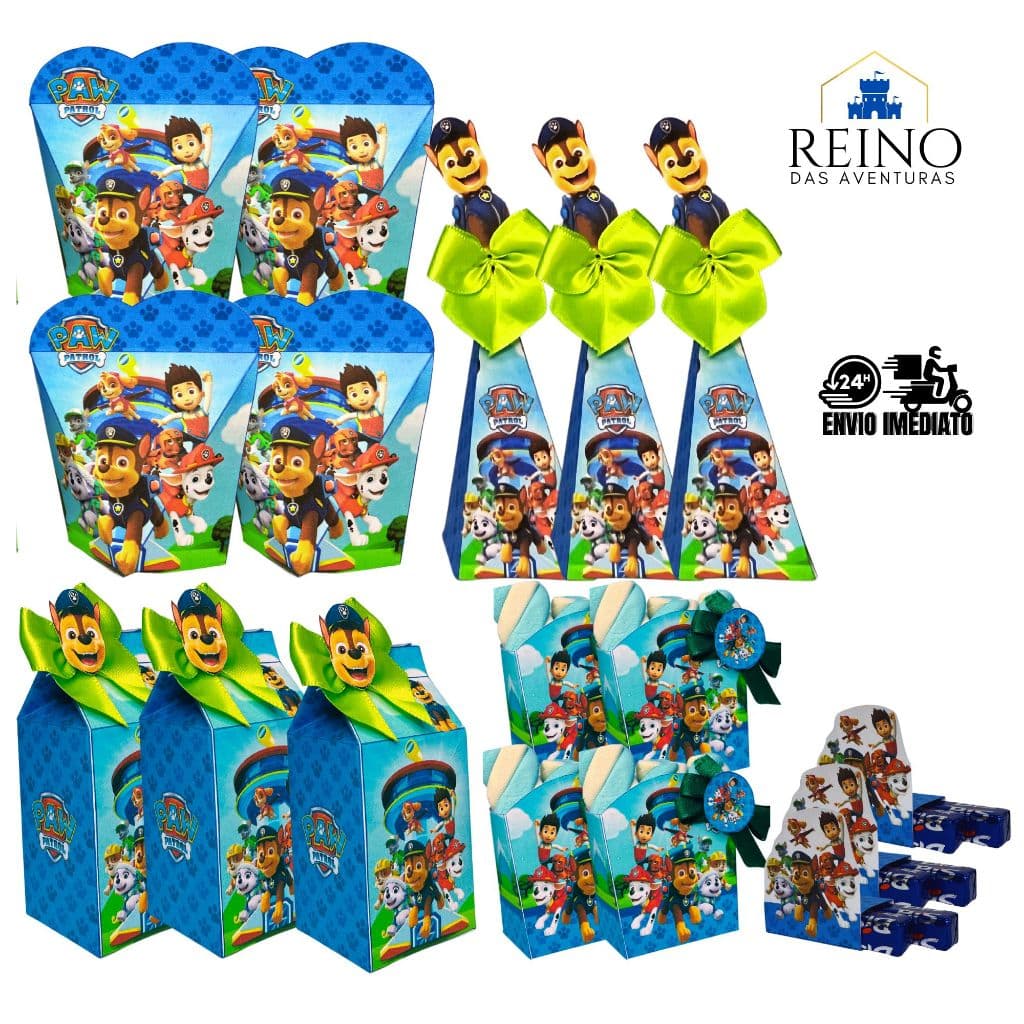 Envio imediato - 190 Unidades de Lembrancinhas TEMA PATRULHA CANINA PAW PATROL - CAIXA MILK CORAÇÃO e OUTROS (sem nome)