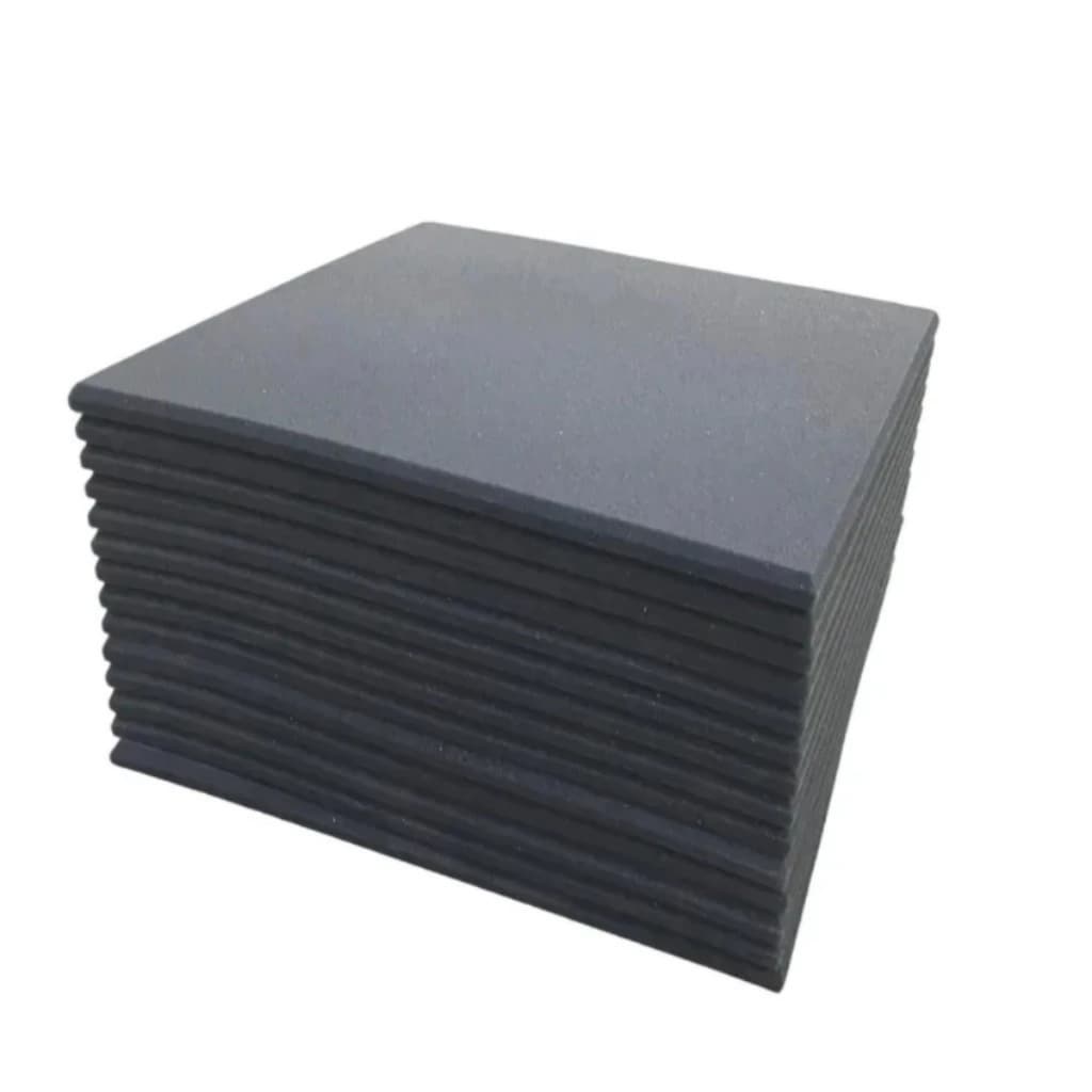 Espuma Acústica 50 X 50 X 2cm Lisa - 50 Placas Anti Chamas Cinza-escuro