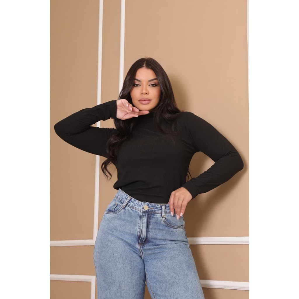Blusa Cacharel Feminina Canelada Malha Casual Moderna