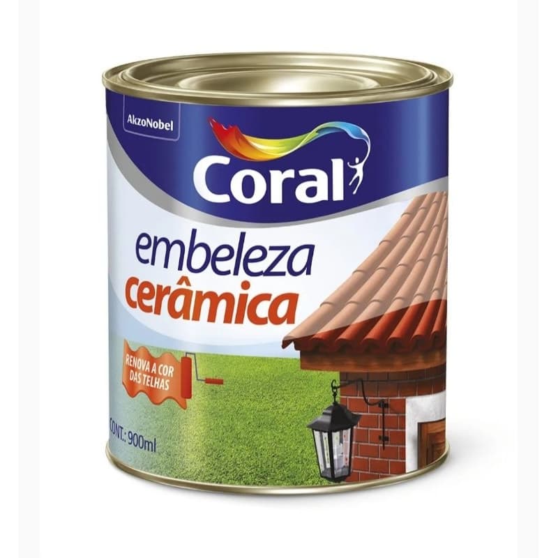 Tinta Para Telhas e Tijolos Coral Embeleza Cerâmica 900ml
