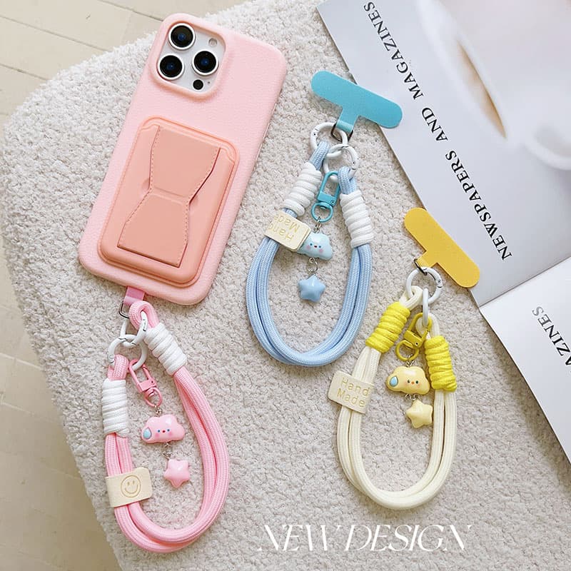 Cordão para celular com pingente de nuvem, anti-perda, anti-roubo, antiqueda