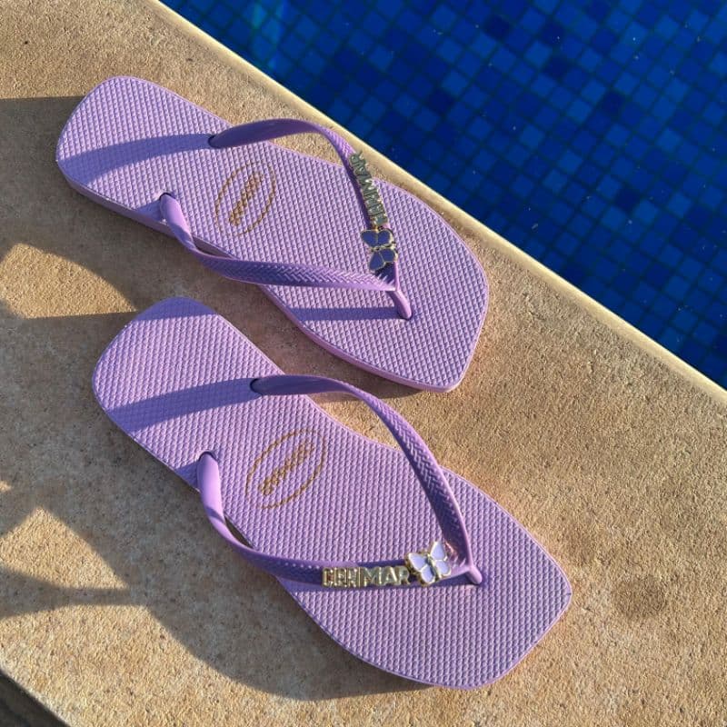 Chinelo Feminino Borboleta – Design Moderno, Macio e Leve para Piscina, Praia e Uso Diário