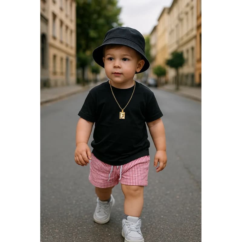 Bermuda shorts leve masculina infantil confortável listrada | Bermuda listras vermelha