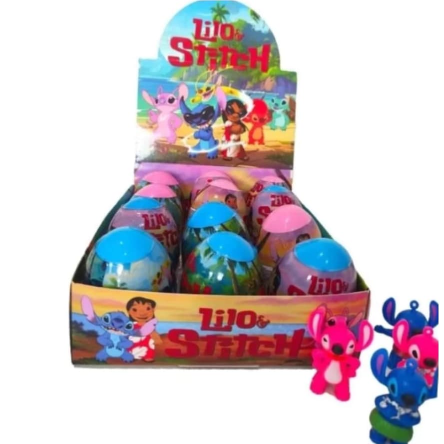 Kit 6 Ovos Surpresa Stitch Desenho Animado Filme Presente Brinquedos Infantil Unisex