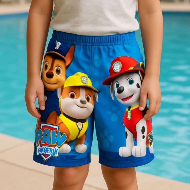 bermuda infantil con desenho sublimado  pra idades de 1 ao 10 anos