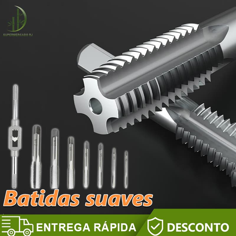 Jogo De Tarraxas Macho Para Abrir Rosca 8 Peças M3 A M12 de alta qualidade