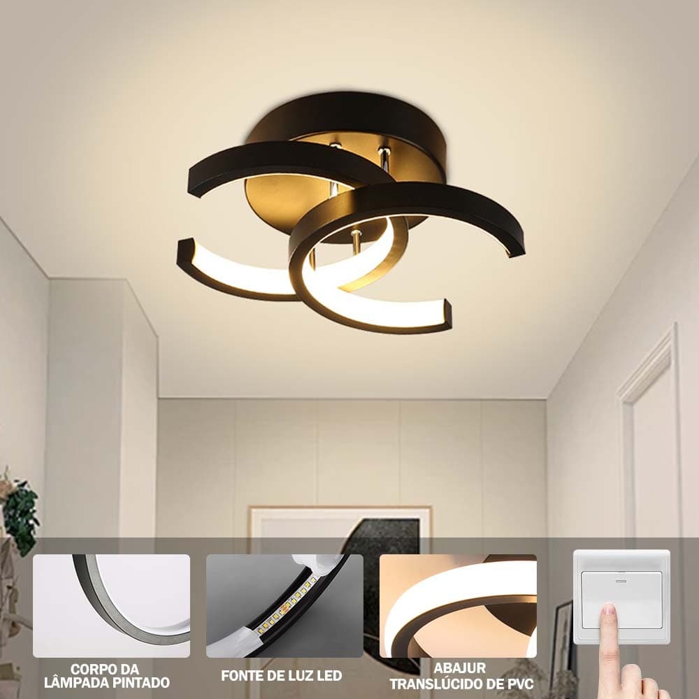 3 Cores Luminária De Teto Plafon Led Moderna Lustre para Corredor Sala Quarto Alta Qualidade