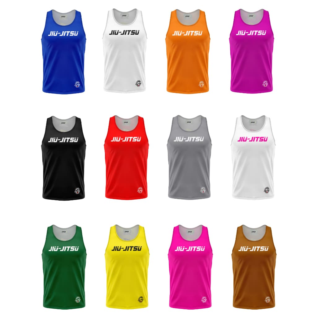 Camiseta Regata Esportiva Unissex Jiu Jitsu / Treino / BJJ / Luta tecido Dry Fit Premium Double com proteção UV 50+