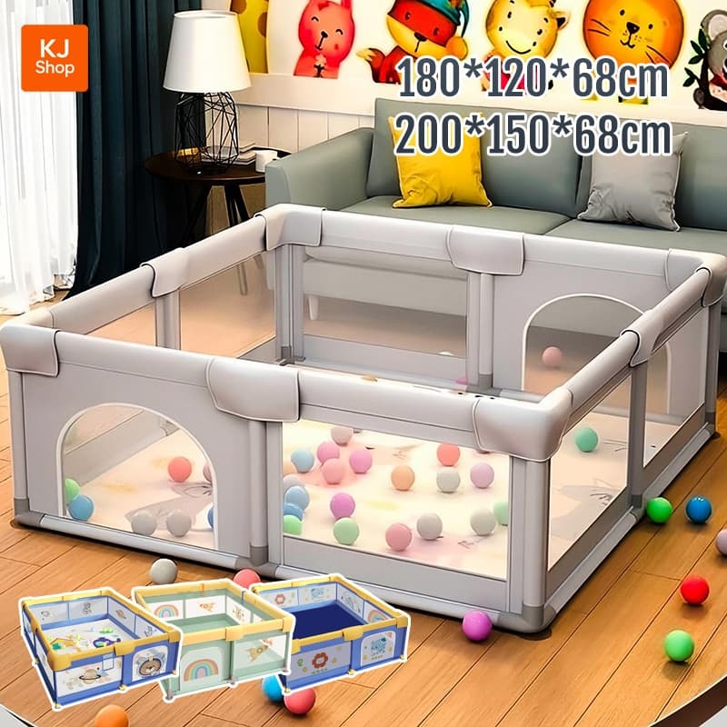 Portátil e dobrável Cercado De Bebê Chiqueirinho Infantil Cercadinho Baby Guardrail 2*1.5M/1.8*1.2M